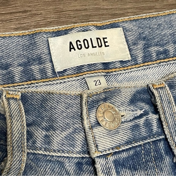 Agolde 90s Jeans in Fall Out Distressed Mid Rise Loose Fit A069C-811 Sz 23 - Picture 8 of 13